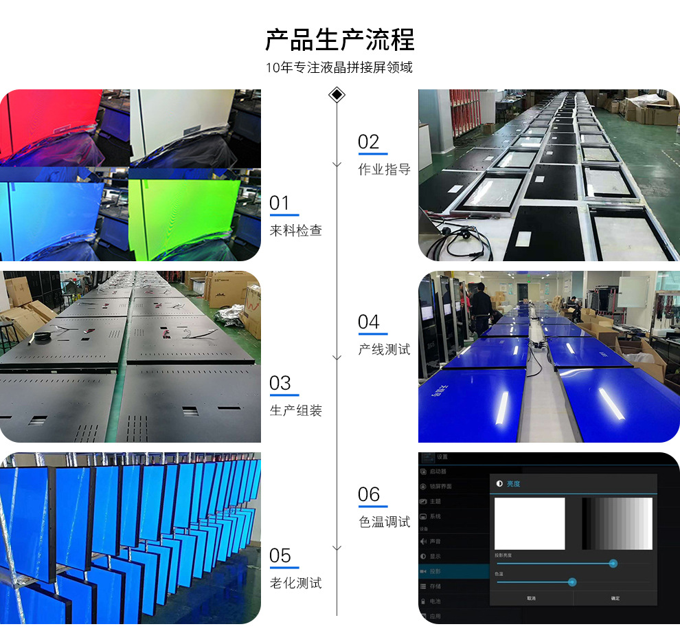 55寸京东方原装拼接屏0.99mm拼缝700cd/㎡规格参数