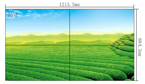 55寸液晶拼接屏尺寸是多少